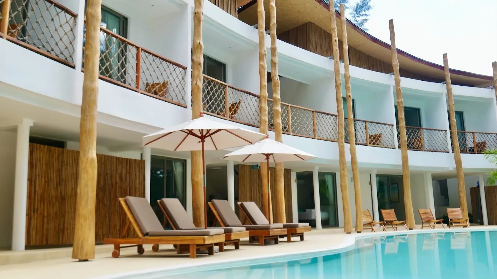 The Talay — the curved pool along the building